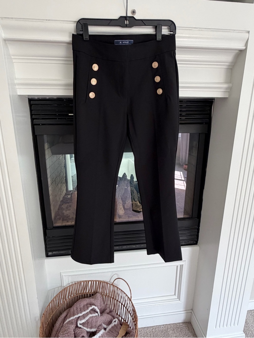 Like New! JL Atelier Cropped Sailor Button Pants- size M